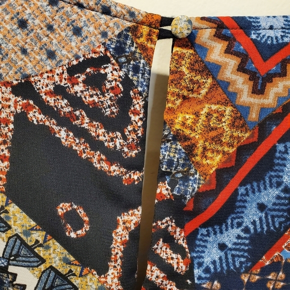 Braeve casual COLORFULL Light wei shift gerometric print short dress M - Picture 8 of 10